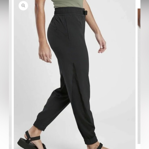 Athleta Pants Womens 12 Gray Quest Jogger Belted Activewear Athletic pull on - Picture 12 of 15